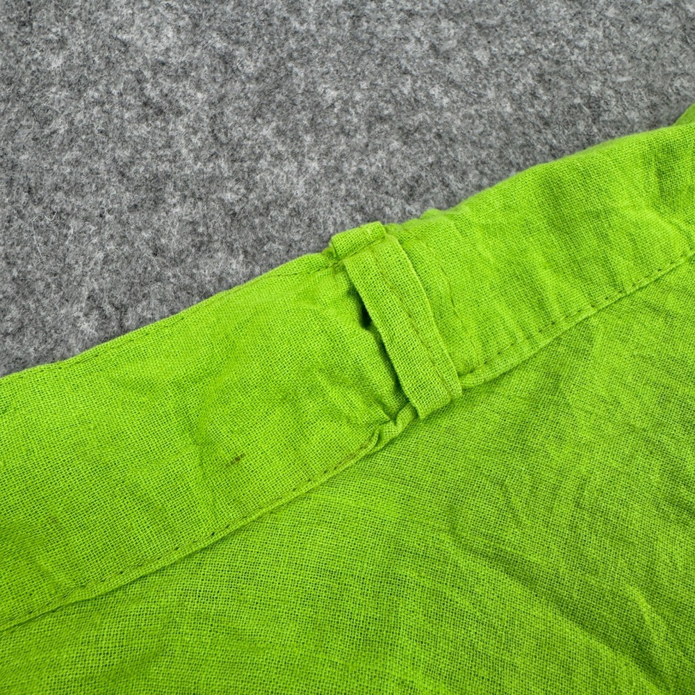 Laadi Lime Green Cotton Embroidered Wrap Maxi Skirt One Size Boho Floral - Picture 8 of 8